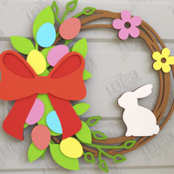 Intra απο ξύλο plywood  Χρώμα wenge 3mm-4mm πάχος - Πασχαλινή δέσμη στεφάνι |Διακόσμηση τοίχου Δίασταση 15x15 cm INTRAFABR-96811794 - Image 8