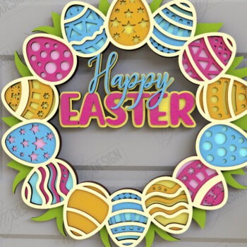 Intra απο ξύλο plywood  Χρώμα wenge 3mm-4mm πάχος - Πασχαλινή δέσμη στεφάνι |Διακόσμηση τοίχου Δίασταση 15x15 cm INTRAFABR-96811822 - Image 5