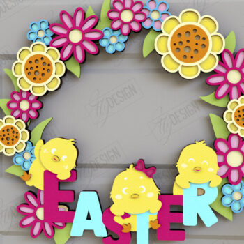 Intra απο ξύλο plywood  Χρώμα wenge 3mm-4mm πάχος - Πασχαλινή δέσμη στεφάνι |Διακόσμηση τοίχου Δίασταση 15x15 cm INTRAFABR-96811822 - Image 7