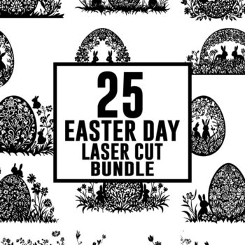 Intra απο ξύλο plywood  Χρώμα wenge 3mm-4mm πάχος - Easter Magic - 25 σχέδια κοπής με λέιζερ Δίασταση 4x4 cm INTRAFABR-77121082 - Image 3