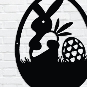 Intra απο ξύλο plywood  Χρώμα wenge 3mm-4mm πάχος - Πασχαλινή τέχνη τοίχου, κοπής με λέιζερ Δίασταση 40x50 cm INTRAFABR-94325692 - Image 1