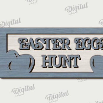 Intra απο ξύλο plywood  Χρώμα wenge 3mm-4mm πάχος - Πασχαλινή Μίνι πινακίδα . Πασχαλινή διακόσμηση Δίασταση 15x15 cm INTRAFABR-120217894 - Image 1