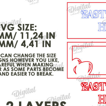 Intra απο ξύλο plywood  Χρώμα wenge 3mm-4mm πάχος - Πασχαλινή Μίνι πινακίδα . Πασχαλινή διακόσμηση Δίασταση 15x15 cm INTRAFABR-120217894 - Image 2