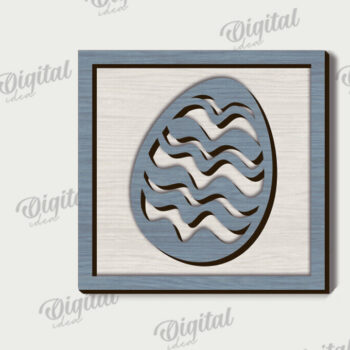 Intra απο ξύλο plywood  Χρώμα wenge 3mm-4mm πάχος - Πασχαλινή Μίνι πινακίδα . Πασχαλινή διακόσμηση Δίασταση 15x15 cm INTRAFABR-76979746 - Image 1