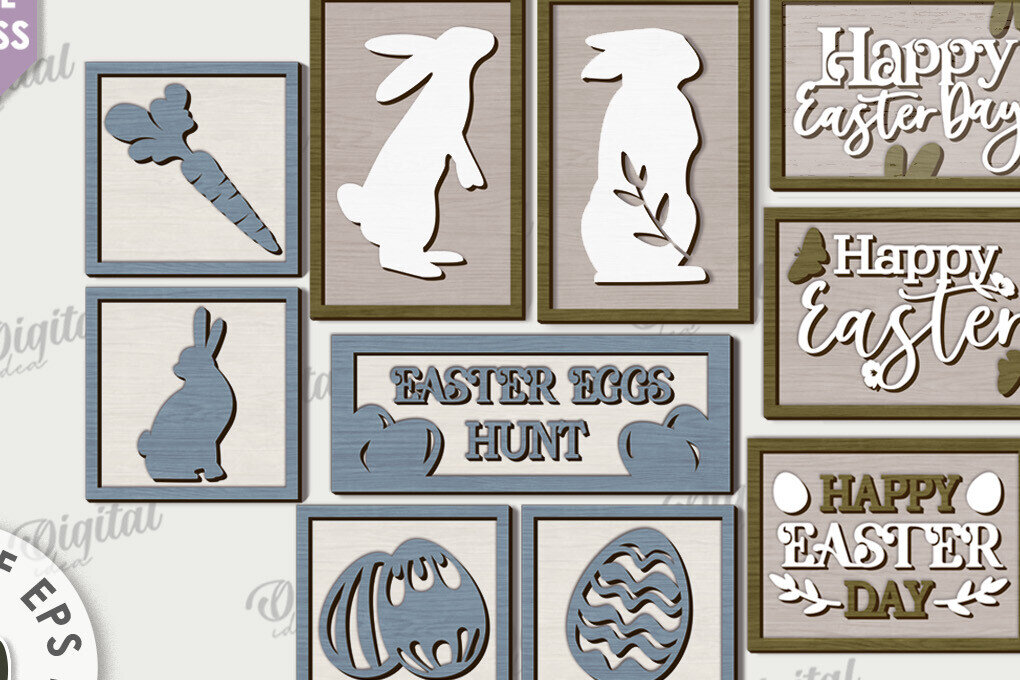 Intra απο ξύλο plywood  Χρώμα wenge 3mm-4mm πάχος - Πακέτο κοπής με λέιζερ πασχαλινές μίνι πινακίδες Δίασταση 15x15 cm INTRAFABR-90325716