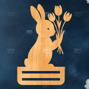 Intra απο ξύλο plywood  Χρώμα wenge 3mm-4mm πάχος - Πασχαλινό κλιπ χρημάτων Δίασταση 15x15 cm INTRAFABR-103920305