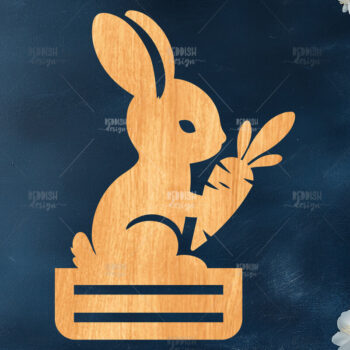 Intra απο ξύλο plywood  Χρώμα wenge 3mm-4mm πάχος - Πασχαλινό κλιπ χρημάτων Δίασταση 15x15 cm INTRAFABR-103920910 - Image 1