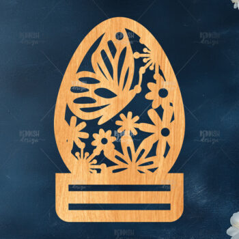 Intra απο ξύλο plywood  Χρώμα wenge 3mm-4mm πάχος - Πασχαλινό κλιπ χρημάτων Δίασταση 15x15 cm INTRAFABR-103919751 - Image 1