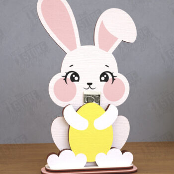 Intra απο ξύλο plywood  Χρώμα wenge 3mm-4mm πάχος - Πασχαλινός Χρηματοφύλακας | Ευχετήρια κάρτα |CNC Δίασταση 15x15 cm INTRAFABR-92650966 - Image 1