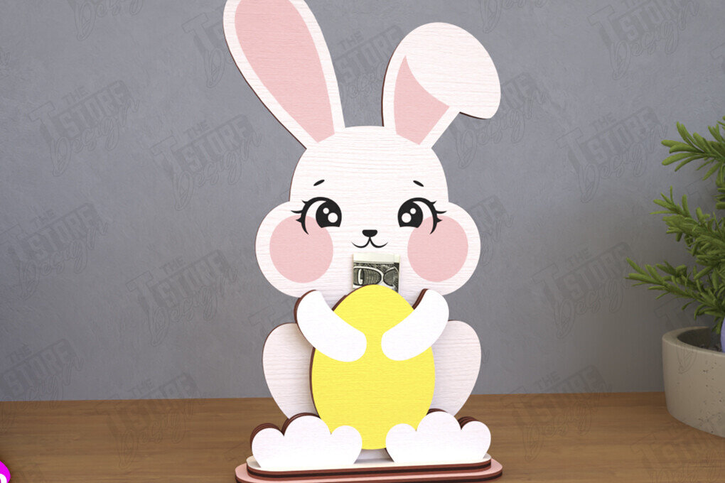 Intra απο ξύλο plywood  Χρώμα wenge 3mm-4mm πάχος - Πασχαλινός Χρηματοφύλακας | Ευχετήρια κάρτα |CNC Δίασταση 15x15 cm INTRAFABR-92650966