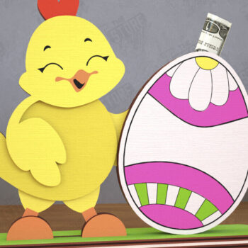 Intra απο ξύλο plywood  Χρώμα wenge 3mm-4mm πάχος - Πασχαλινός Χρηματοφύλακας | Ευχετήρια κάρτα |CNC Δίασταση 15x15 cm INTRAFABR-93463147 - Image 1