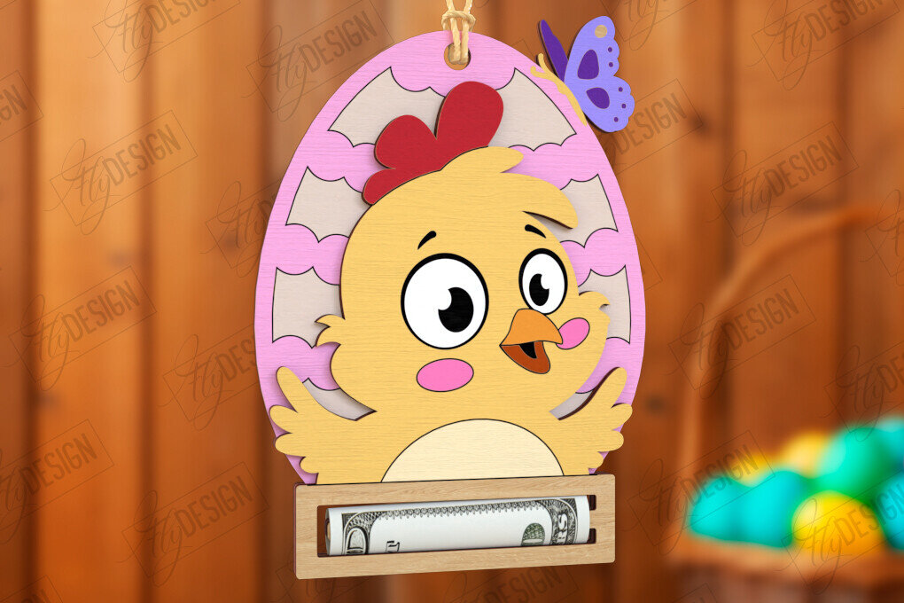 Intra απο ξύλο plywood  Χρώμα wenge 3mm-4mm πάχος - Πασχαλινός Χρηματοφύλακας | Ευχετήριες κάρτες Δίασταση 15x15 cm INTRAFABR-94425200