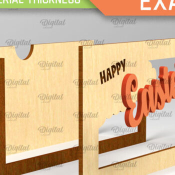 Intra απο ξύλο plywood  Χρώμα wenge 3mm-4mm πάχος - Πασχαλινοί κάτοχοι χρημάτων Δέσμη κοπής με λέιζερ Δίασταση 15x15 cm INTRAFABR-76076043 - Image 3