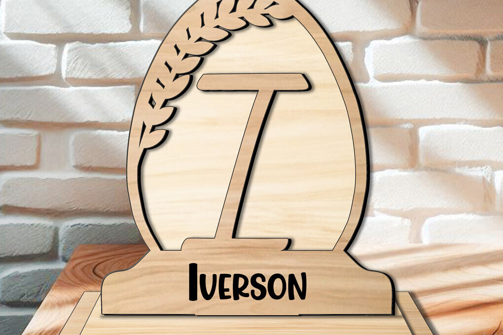 Intra απο ξύλο plywood  Χρώμα wenge 3mm-4mm πάχος - Πασχαλινό μονόγραμμα Γράμμα I Οικογενειακό Σπίτι Δίασταση 15x15 cm INTRAFABR-33282949