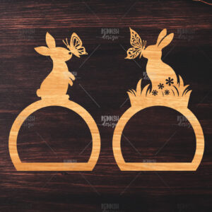 Intra απο ξύλο plywood  Χρώμα wenge 3mm-4mm πάχος - Πασχαλινοθήκες χαρτοπετσέτας κοπής με λέιζερ Δίασταση 15x15 cm INTRAFABR-90090375