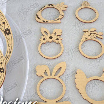 Intra απο ξύλο plywood  Χρώμα wenge 3mm-4mm πάχος - Δαχτυλίδια Πασχαλινής Χαρτοπετσέτας | Διακοπές Δίασταση 15x15 cm INTRAFABR-90090384 - Image 1