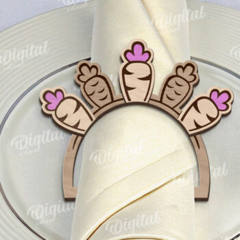 Intra απο ξύλο plywood  Χρώμα wenge 3mm-4mm πάχος - Πασχαλινά δαχτυλίδια χαρτοπετσέτας Πακέτο κοπής με λέιζερ Δίασταση 15x15 cm INTRAFABR-118026487 - Image 8