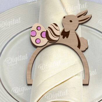 Intra απο ξύλο plywood  Χρώμα wenge 3mm-4mm πάχος - Πασχαλινά δαχτυλίδια χαρτοπετσέτας Πακέτο κοπής με λέιζερ Δίασταση 15x15 cm INTRAFABR-118026487 - Image 12