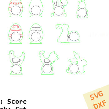 Intra απο ξύλο plywood  Χρώμα wenge 3mm-4mm πάχος - Πασχαλινά δαχτυλίδια χαρτοπετσέτας. κοπής με λέιζερ Δίασταση 15x15 cm INTRAFABR-118026520 - Image 6