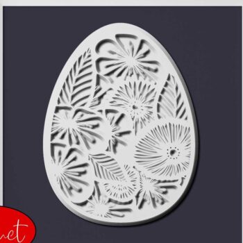 Intra απο ξύλο plywood Χρώμα wenge 3mm-4mm πάχος - Πασχαλινό στολίδι - 3D Layered Δίασταση 6x6 cm INTRAFABR-118026611 - Image 2