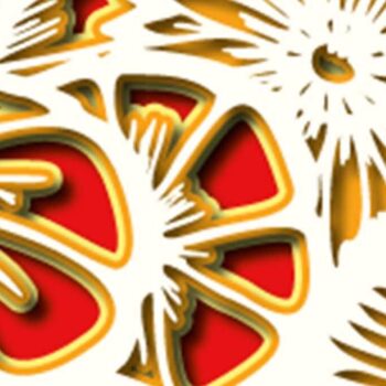 Intra απο ξύλο plywood Χρώμα wenge 3mm-4mm πάχος - Πασχαλινό στολίδι - 3D Layered Δίασταση 6x6 cm INTRAFABR-118026611 - Image 3