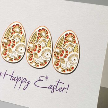 Intra απο ξύλο plywood Χρώμα wenge 3mm-4mm πάχος - Πασχαλινό στολίδι - 3D Layered Δίασταση 6x6 cm INTRAFABR-118026611 - Image 4