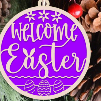 Intra απο ξύλο plywood  Χρώμα wenge 3mm-4mm πάχος - Πασχαλινό Στολίδι Λαγουδάκι Ετικέτες Lasercut Δίασταση 6x6 cm INTRAFABR-118026628 - Image 2