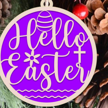 Intra απο ξύλο plywood  Χρώμα wenge 3mm-4mm πάχος - Πασχαλινό Στολίδι Λαγουδάκι Ετικέτες Lasercut Δίασταση 6x6 cm INTRAFABR-118026628 - Image 3