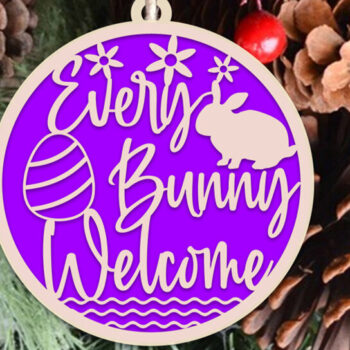 Intra απο ξύλο plywood Χρώμα wenge 3mm-4mm πάχος - Πασχαλινό Στολίδι file Bundle Δίασταση 6x6 cm INTRAFABR-120420819 - Image 2