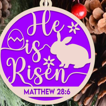 Intra απο ξύλο plywood Χρώμα wenge 3mm-4mm πάχος - Πασχαλινό Στολίδι file Bundle Δίασταση 6x6 cm INTRAFABR-120420819 - Image 4