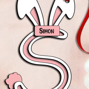 Intra απο ξύλο plywood  Χρώμα wenge 3mm-4mm πάχος - Πασχαλινό Στολίδι Λέιζερ Γράμμα S Καλάθι Δίασταση 6x6 cm INTRAFABR-120420852 - Image 2