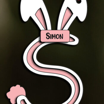 Intra απο ξύλο plywood  Χρώμα wenge 3mm-4mm πάχος - Πασχαλινό Στολίδι Λέιζερ Γράμμα S Καλάθι Δίασταση 6x6 cm INTRAFABR-120420852 - Image 3