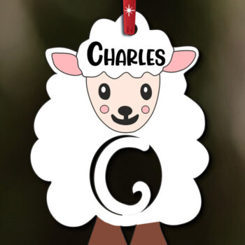 Intra απο ξύλο plywood  Χρώμα wenge 3mm-4mm πάχος - Πασχαλινό Στολίδι Γράμμα Γ Πρόβατο Δίασταση 6x6 cm INTRAFABR-120420884 - Image 1