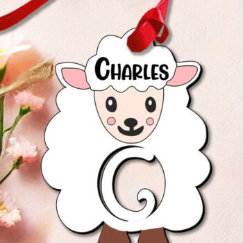 Intra απο ξύλο plywood  Χρώμα wenge 3mm-4mm πάχος - Πασχαλινό Στολίδι Γράμμα Γ Πρόβατο Δίασταση 6x6 cm INTRAFABR-120420884 - Image 3