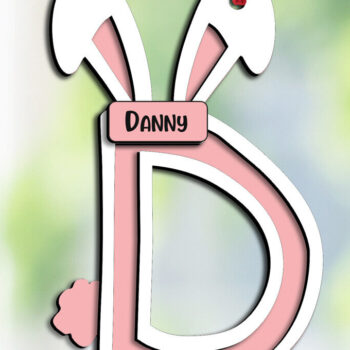 Intra απο ξύλο plywood Χρώμα wenge 3mm-4mm πάχος - Πασχαλινό στολίδι Letter D Καλάθι λέιζερ Δίασταση 6x6 cm INTRAFABR-120420805 - Image 2