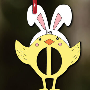 Intra απο ξύλο plywood Χρώμα wenge 3mm-4mm πάχος - Πασχαλινό στολίδι Γράμμα I Chicken Bird Δίασταση 6x6 cm INTRAFABR-99698290 - Image 2