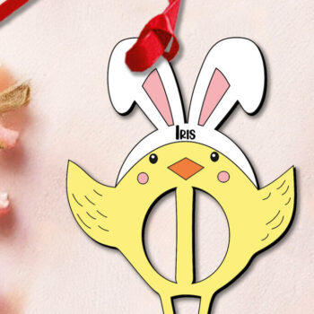 Intra απο ξύλο plywood Χρώμα wenge 3mm-4mm πάχος - Πασχαλινό στολίδι Γράμμα I Chicken Bird Δίασταση 6x6 cm INTRAFABR-99698290 - Image 3