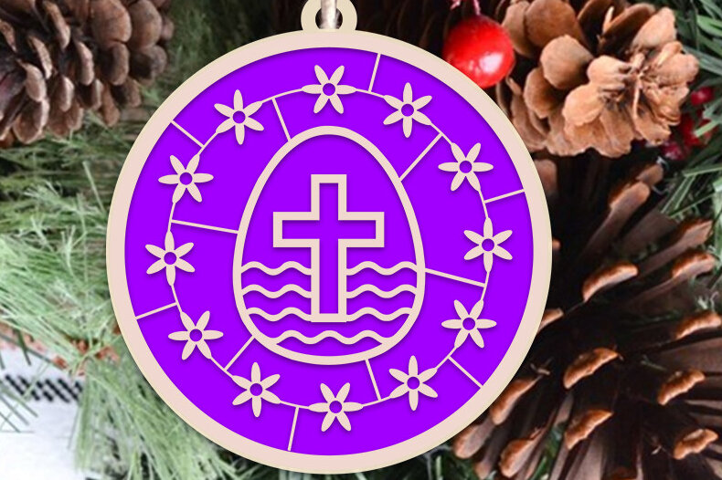 Intra απο ξύλο plywood  Χρώμα wenge 3mm-4mm πάχος - Πασχαλινό Στολίδι Δίασταση 6x6 cm INTRAFABR-93696618