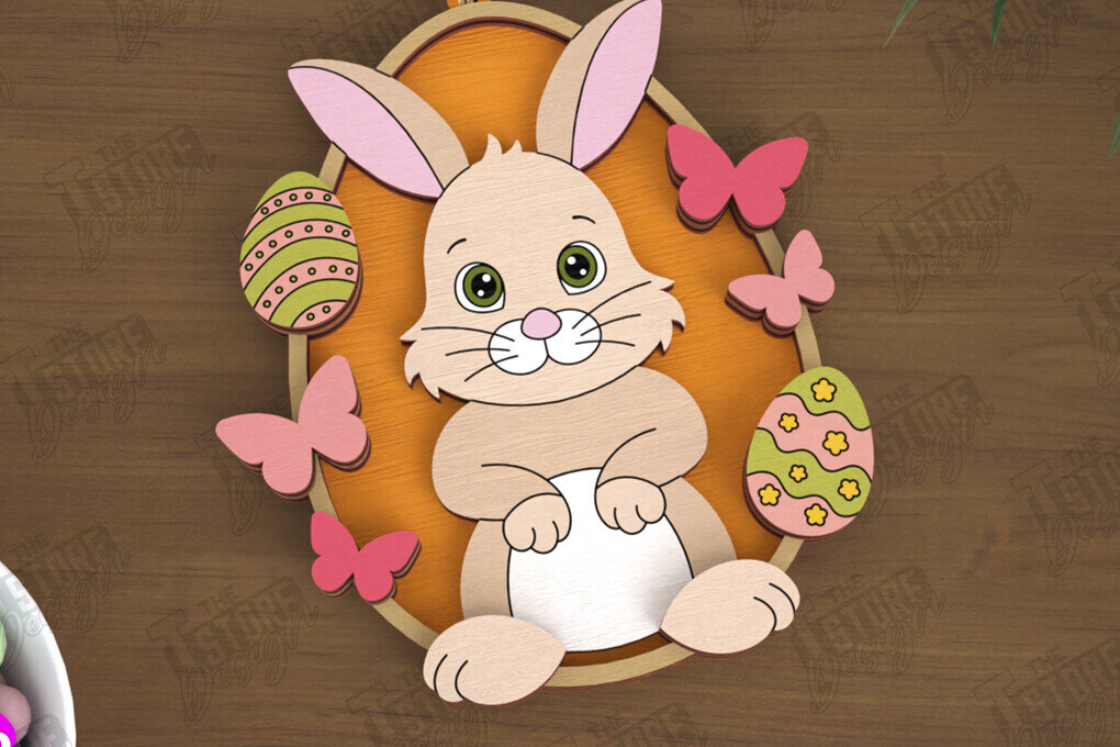 Intra απο ξύλο plywood  Χρώμα wenge 3mm-4mm πάχος - Πασχαλινά Στολίδια | Πασχαλινή κρεμαστή διακόσμηση Δίασταση 6x6 cm INTRAFABR-120421291