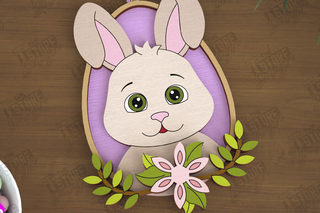 Intra απο ξύλο plywood  Χρώμα wenge 3mm-4mm πάχος - Πασχαλινά Στολίδια | Πασχαλινή κρεμαστή διακόσμηση Δίασταση 6x6 cm INTRAFABR-115665026