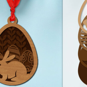 Intra απο ξύλο plywood Χρώμα wenge 3mm-4mm πάχος - Πασχαλινά στολίδια με στρώσεις Lasercut ΔΕΜΑ Δίασταση 6x6 cm INTRAFABR-99641314 - Image 9