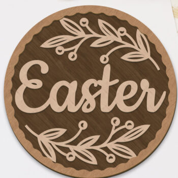 Intra απο ξύλο plywood  Χρώμα wenge 3mm-4mm πάχος - Πασχαλινό πάνελ Διακοσμητικό κοπής με λέιζερ Δίασταση 5x5 cm INTRAFABR-100126479 - Image 1