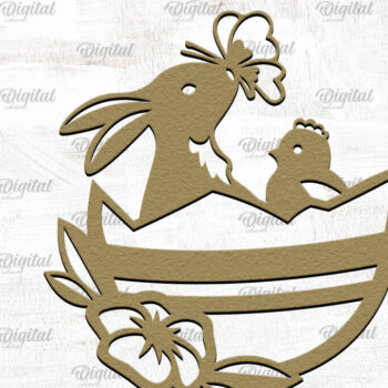 Intra απο ξύλο plywood Χρώμα wenge 3mm-4mm πάχος - Πασχαλινό χαρτί κοπής. Πασχαλινή διακόσμηση με λέιζερ Δίασταση 15x15 cm INTRAFABR-61688882 - Image 1