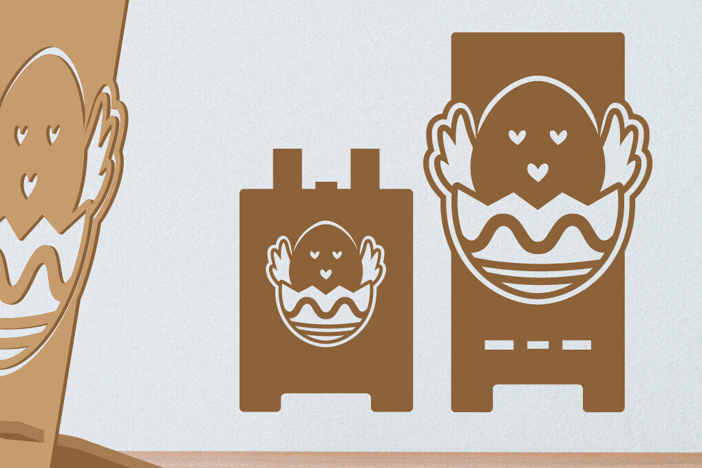 Intra απο ξύλο plywood  Χρώμα wenge 3mm-4mm πάχος - Πασχαλινό Τηλεφωνικό Σταντ | Πασχαλινή θήκη τηλεφώνου Δίασταση 5x7 cm INTRAFABR-123823839