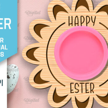 Intra απο ξύλο plywood  Χρώμα wenge 3mm-4mm πάχος - Πασχαλινό παιχνίδι Doh Holder Δίασταση 15x15 cm INTRAFABR-123823867 - Image 1