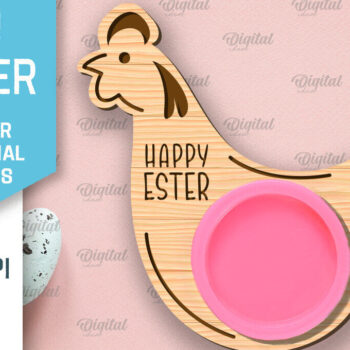 Intra απο ξύλο plywood  Χρώμα wenge 3mm-4mm πάχος - Πασχαλινό παιχνίδι Doh Holder Δίασταση 15x15 cm INTRAFABR-123893147 - Image 1