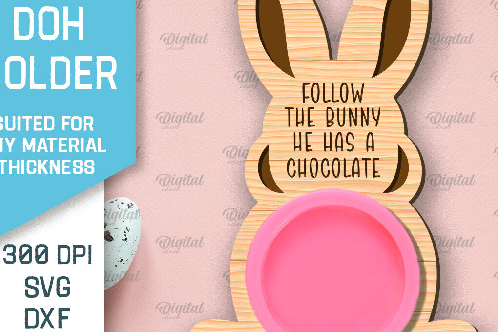 Intra απο ξύλο plywood  Χρώμα wenge 3mm-4mm πάχος - Πασχαλινό παιχνίδι Doh Holder Δίασταση 15x15 cm INTRAFABR-123893078