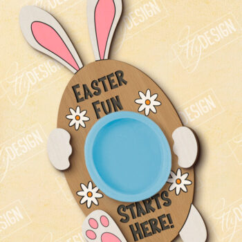 Intra απο ξύλο plywood  Χρώμα wenge 3mm-4mm πάχος - Δωροκάρτα Πασχαλινής Ζύμης | CNC Δίασταση 15x15 cm INTRAFABR-97801204 - Image 1