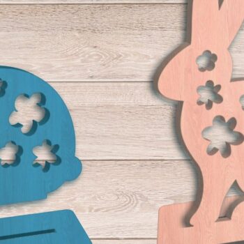 Intra απο ξύλο plywood  Χρώμα wenge 3mm-4mm πάχος - Πασχαλινή διακόσμηση κουνελιών, 3D Layered Δίασταση 30x20 cm INTRAFABR-84746149 - Image 3