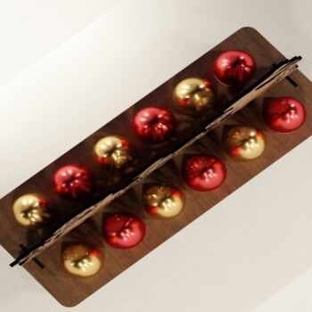 Intra απο ξύλο plywood  Χρώμα wenge 3mm-4mm πάχος - κοπής με λέιζερ θήκη πασχαλινών αυγών κουνελιού Δίασταση 112x280 cm INTRAFABR-84746240 - Image 4